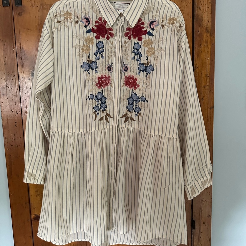 Johnny Was embroidered tunic shirt